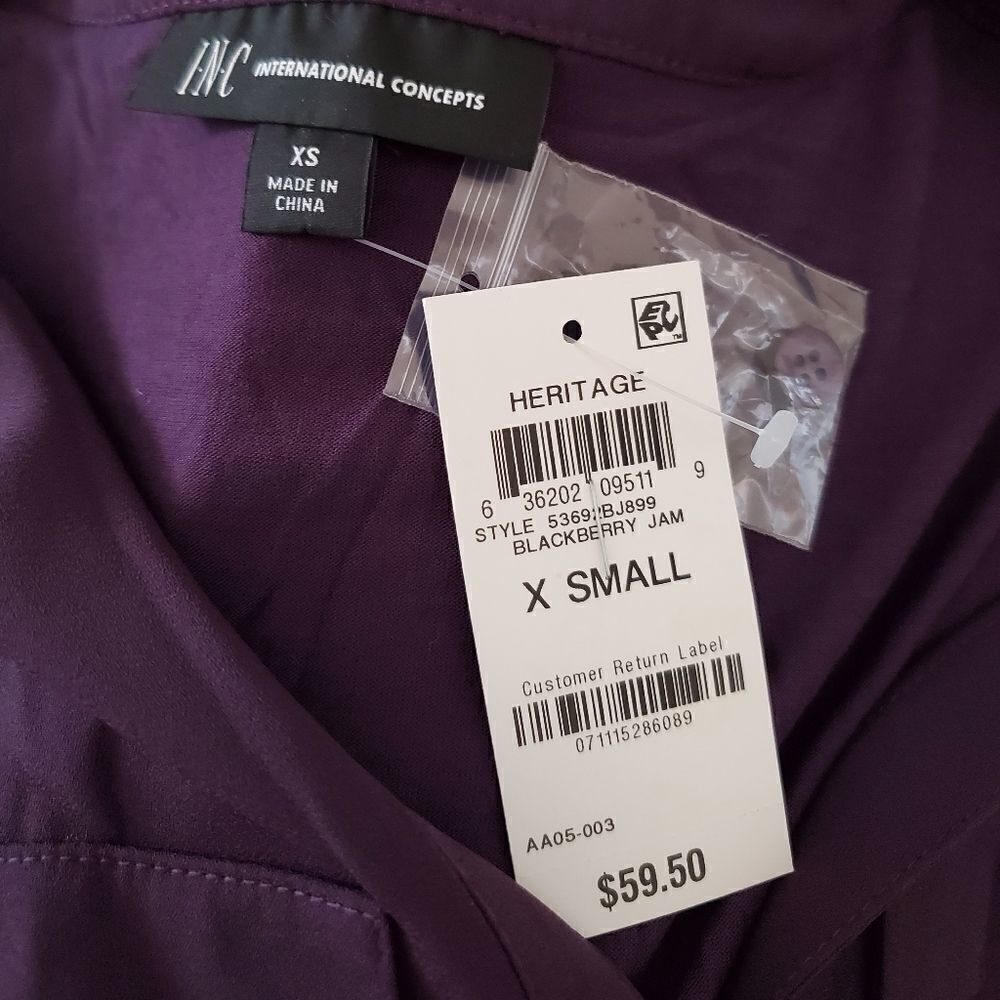 INC Split Neck Utility Shirt - Picture 9 of 11